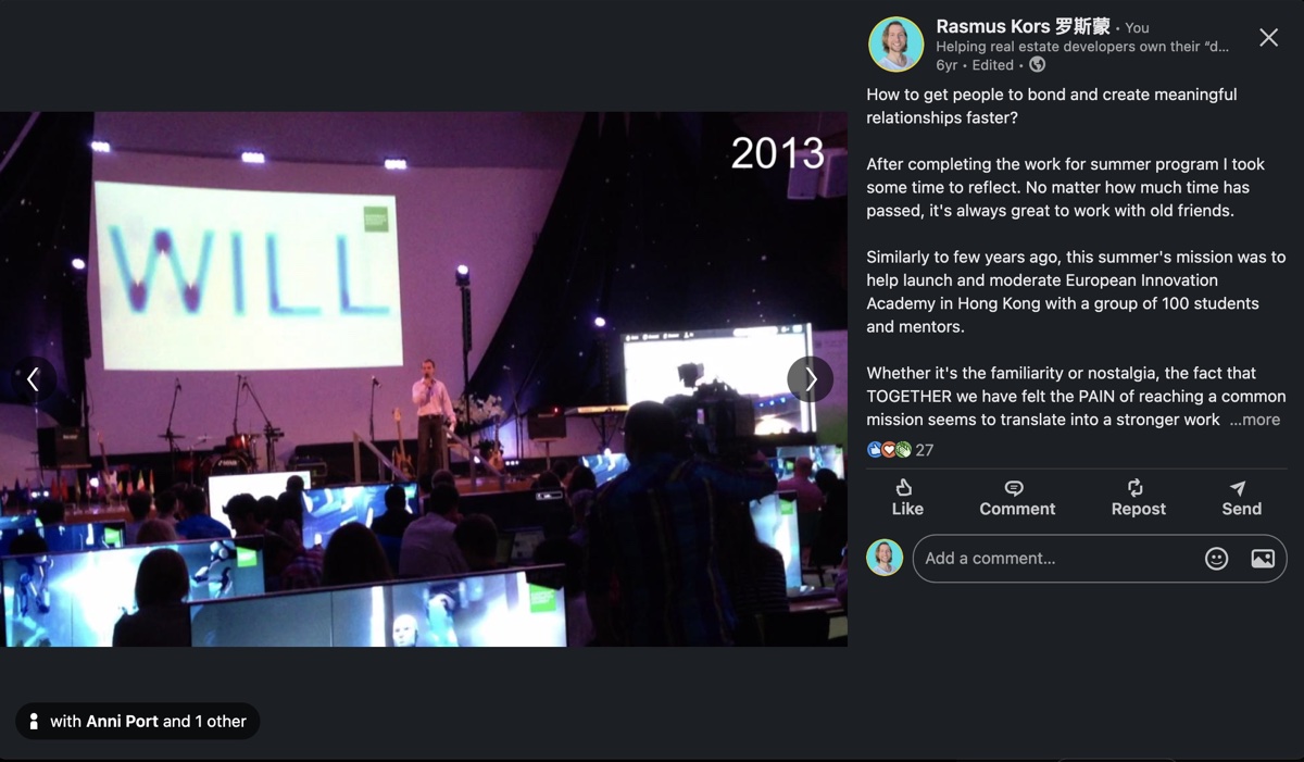 Rasmus Kors speaking at Tallinn University startup program in 2013